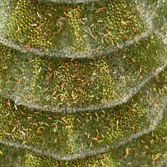 Large Lime Green Sparkly Christmas Tree Candle NEW UNUSED - Picture 7 of 11